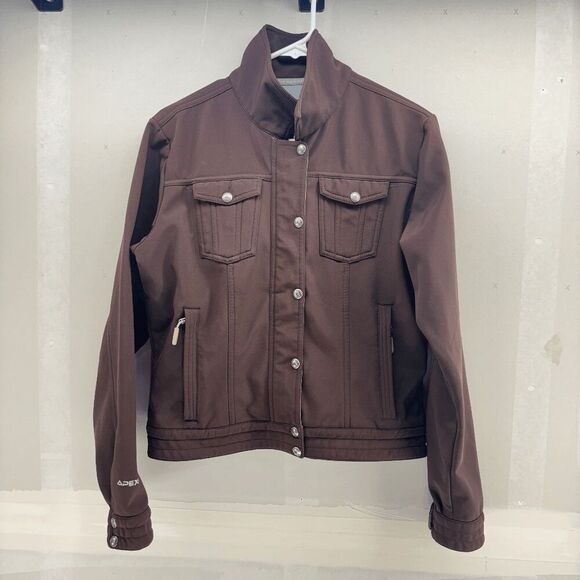 North Face Womens Size M Apex "Anshu" Jacket Brown Zip Up Button Look Ski Casual - Picture 1 of 9